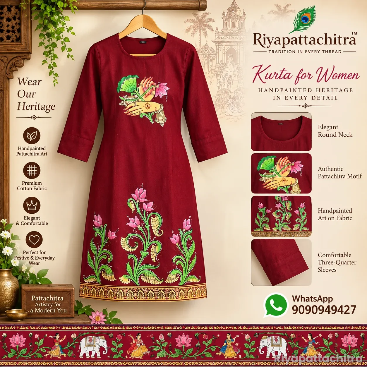Pattachitra Ladies Kurti (Pre Order)
