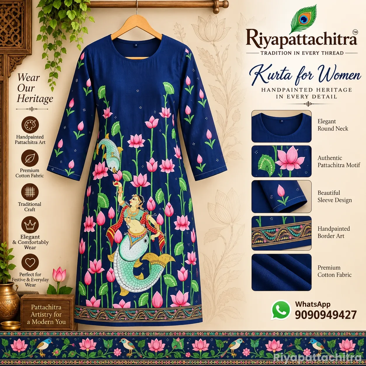 Pattachitra Ladies Kurti (Pre Order)