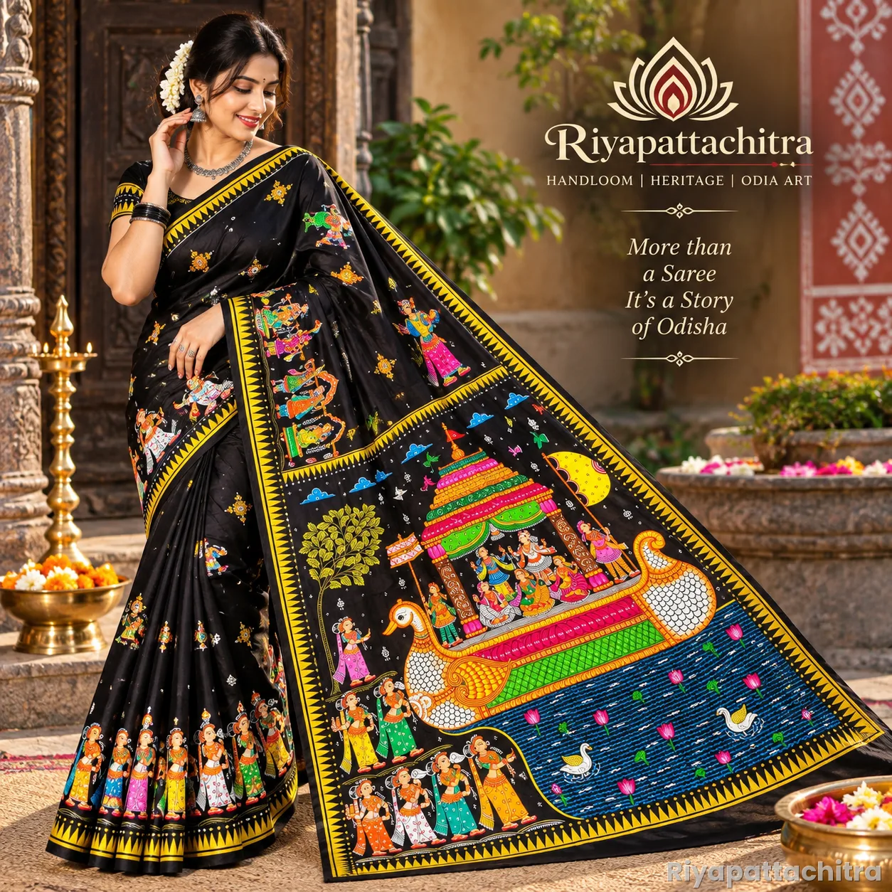 Pattachitra pure silk sarees  Boita & Barati (Pre Order)